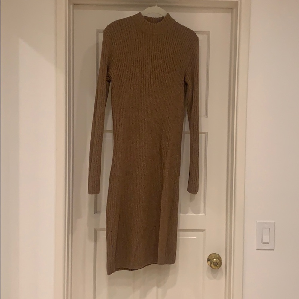 BCBG tan sweater dress